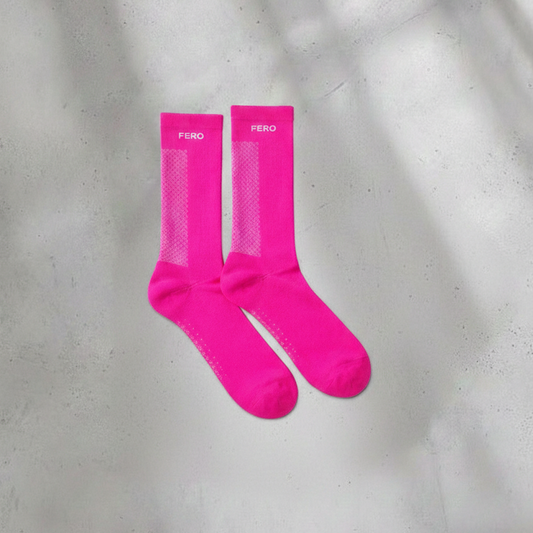 Performance Running Socks – Neon Pink / Calcetines Running Performance – Rosa Neón