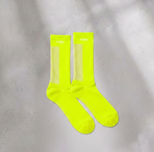Performance Running Socks –  Neon Yellow / Calcetines Running Performance – Amarillo Neón